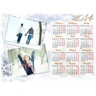 Рамка-календарь 2014 на два фото - Прекрасный зимний день