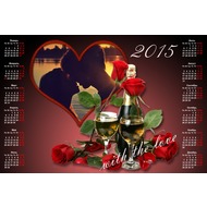 Превосходный календарь с рамкой для всех влюбленных на 2015