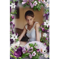 Фоторамка онлайн с цветами и бантиками