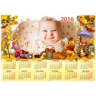 Детская рамка - осенний календарь на 2016 год