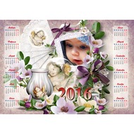 Календарь с рамкой для фото на 2016 год - Милый мой ангелочек
