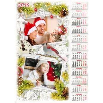 Календарь-рамка на 2016 год - 2 фото - С Новым годом