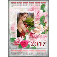 Календарь 2017 с фото и нежные цветы