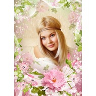 Рамка для фото с розовыми цветами - Нежные краски весны