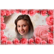 Цветочная рамка для фото - сплошные розы