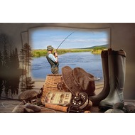 Мужская рамка для фото - Пора на рыбалку друзья!